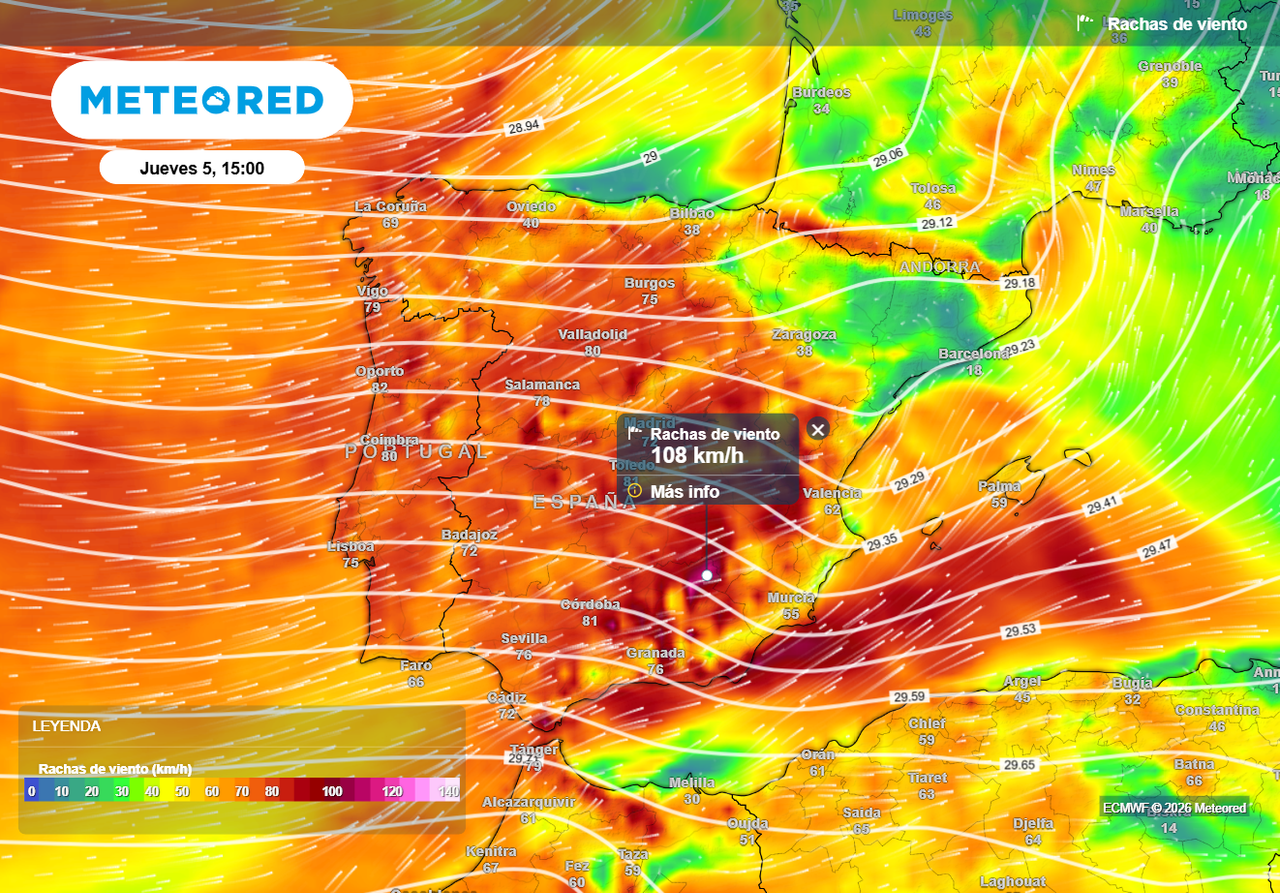 ¿Viento o Desastre? 🌪️ Los 70 km/h ya están cerca de España