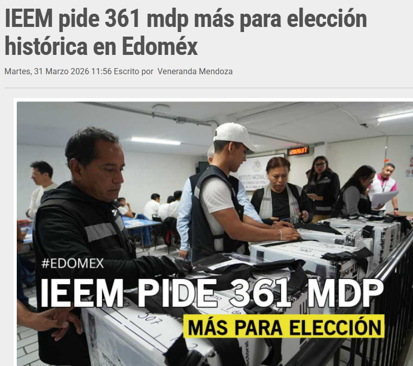 361 Mdp para la Elección más Carísima de Edomex 🚩 ¿Alguien les Dijo