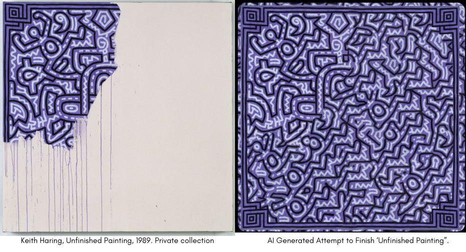 🤖 ¿AI Completa Pintura de Keith Haring y Todo Se Vuelve Emoji